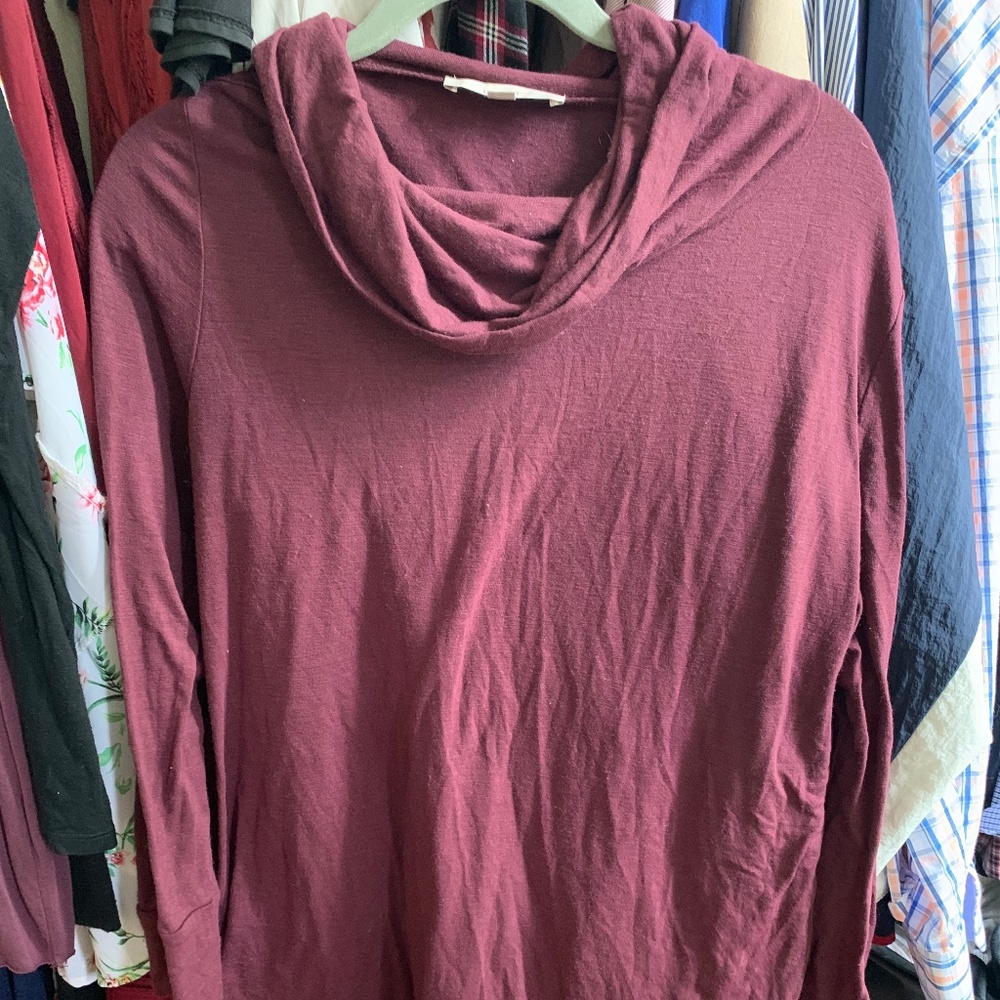 Purple turtleneck